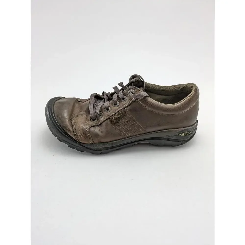 Mens KEEN Austin‎ Oxfords Brown Leather Outdoor Hiking Shoes 1007722 Size 10